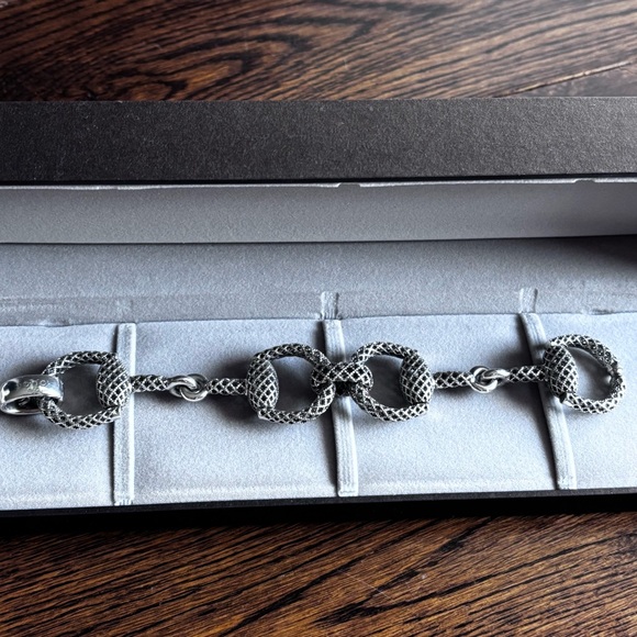 Gucci Sterling Silver Horsebit Diamantissima Bracelet - Picture 5 of 16